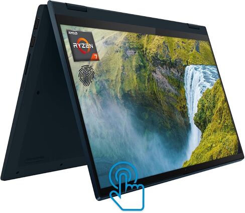 كمبيوتر محمول Lenovo Flex 5، شاشة لمس FHD مقاس 14.0 بوصة، AMD Ryzen 7 5700U، رسومات AMD Radeon، لوحة مفاتيح بإضاءة خلفية، قارئ بصمات الأصابع، عمر بطارية طويل، Windows 11 (ذاكرة الوصول العشوائي 16 جيجابايت | 2 تيرابايت PCIe SSD) in Saudi Arabia