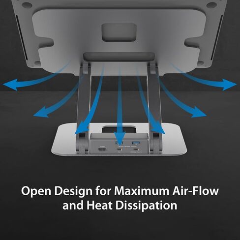 j5create Laptop Stand with USB C 4K HDMI Display Hub - 2 USB A 5Gbps, PD 100W with USB-C 5Gbps | Aluminum Computer Riser for MacBook and Windows Notebook (JTS327) in Saudi Arabia