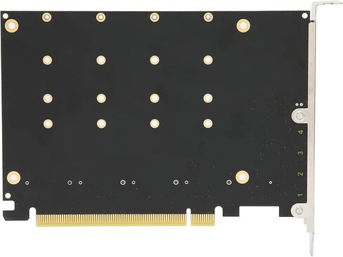 Adapter Card,4 Port M.2 NVMe SSD to PCIE X16 M Key Hard Drive Converter,Reader,Expansion Card,Supports PCIE Split or PCIE RAID Function,PCIE 3.0, 4.0 Transmission Protocol.(ph44) in Saudi Arabia