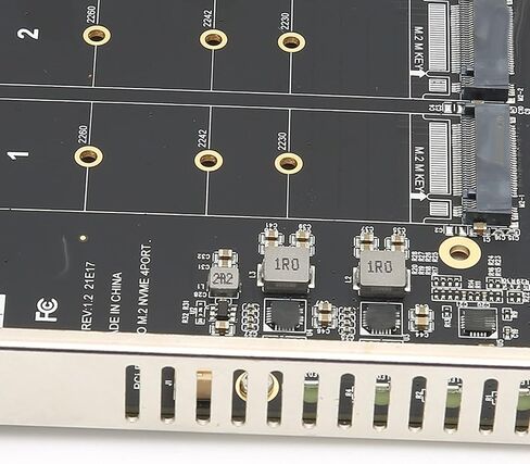 Adapter Card,4 Port M.2 NVMe SSD to PCIE X16 M Key Hard Drive Converter,Reader,Expansion Card,Supports PCIE Split or PCIE RAID Function,PCIE 3.0, 4.0 Transmission Protocol.(ph44) in Saudi Arabia