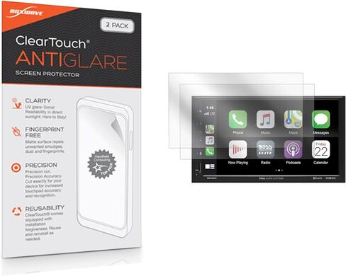 BoxWave Screen Protector Compatible with BOSS Audio BE7ACP - ClearTouch Anti-Glare (2-Pack), Anti-Fingerprint Matte Film Skin in Saudi Arabia
