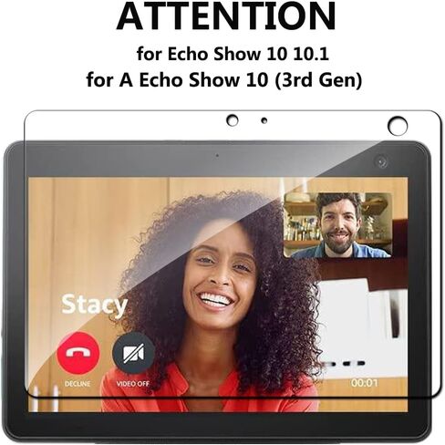 Warmyee [2 Pack] Screen Protector for Echo Show 10 10.1", Tempered Glass Screen Film Guard for Amazon Echo Show 10 (3rd Gen) in Kuwait