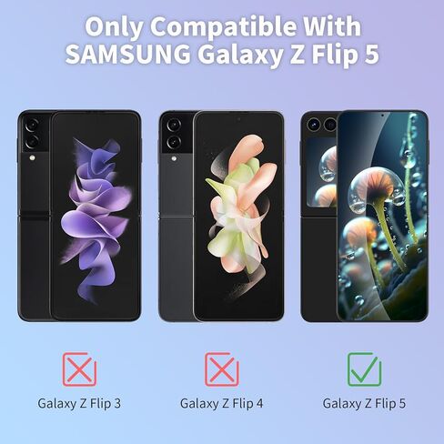 حافظات MATEPROX الشفافة لهاتف Samsung Galaxy Z Flip 5، غطاء هاتف شفاف ورفيع وخفيف الوزن مع إطار مطلي بالكهرباء لهاتف Samsung Galaxy Z Flip 5 5G-Green in Kuwait