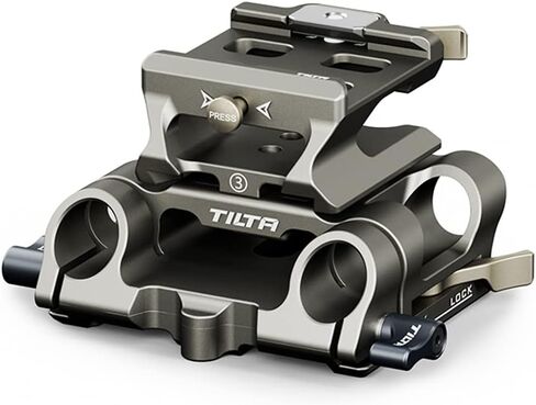 Tilta Modular 15mm LWS Baseplate Type III - Titanium Gray | Modular Design | 15MM Rod Support | ARCA Receiver | Dovetail Support | Lightweight & Durable | TA-MBP3-TG in Saudi Arabia