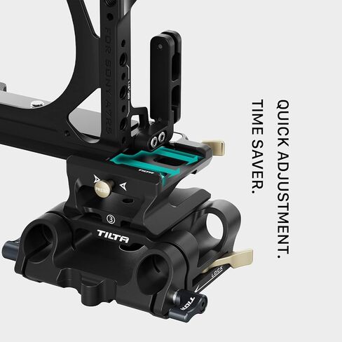 Tilta Modular 15mm LWS Baseplate Type III - Titanium Gray | Modular Design | 15MM Rod Support | ARCA Receiver | Dovetail Support | Lightweight & Durable | TA-MBP3-TG in Saudi Arabia