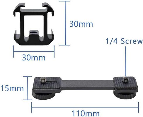 MULIOCEAN محول حامل حذاء ثلاثي للفيديو فيديو شريط تمديد لميكروفون الفيديو من أجل Zhiyun Smooth 4 DJI Osmo Pocket Osmo Mobile 3 Feiyutech Vimble 2 3 محاور Gimbal in Kuwait