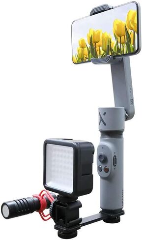 MULIOCEAN محول حامل حذاء ثلاثي للفيديو فيديو شريط تمديد لميكروفون الفيديو من أجل Zhiyun Smooth 4 DJI Osmo Pocket Osmo Mobile 3 Feiyutech Vimble 2 3 محاور Gimbal in Kuwait