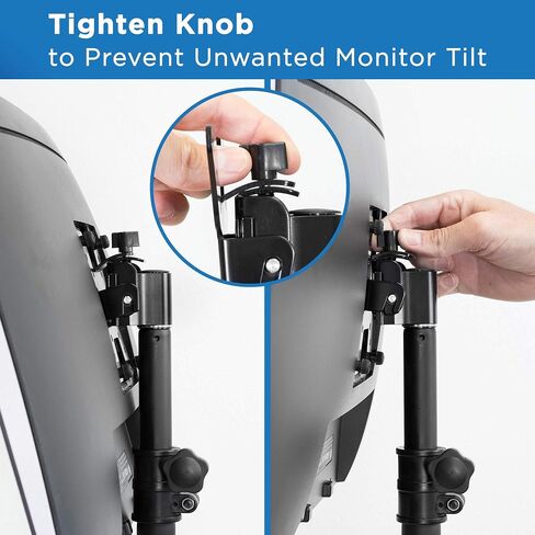 Mount-It! حامل شاشة فردي VESA | حامل مكتب عمودي | ارتفاع عمود تلسكوبي قابل للتعديل | يناسب 19 20 21 22 23 24 27 29 30 بوصة الكمبيوتر الشخصي | قاعدة المشبك C in Kuwait