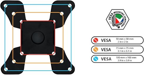 Mount-It! حامل شاشة فردي VESA | حامل مكتب عمودي | ارتفاع عمود تلسكوبي قابل للتعديل | يناسب 19 20 21 22 23 24 27 29 30 بوصة الكمبيوتر الشخصي | قاعدة المشبك C in Kuwait