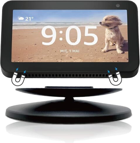 Sintron Smart Display Stand for Show 5 & 8 (1st & 2nd Gen) Adjustable Magnetic Stand Mount for Show 8 & 5 with 360 Degree Rotation Tilt Function & Anti-Slip Base (Black), Compatible with iPhone Models in Kuwait