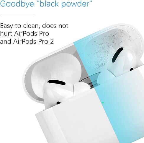 Dust Guard for Apple AirPods Pro 2 Case, Ultra Thin Protective Cover, Luxury Metal Sticker to Prevent Iron/Metal Shavings and Dust, Scratch Proof Disign (Compatible with AirPods Pro 2nd Gen) in Saudi Arabia