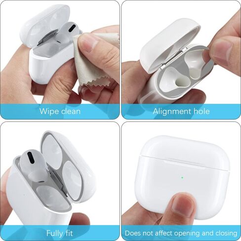 Dust Guard for Apple AirPods Pro 2 Case, Ultra Thin Protective Cover, Luxury Metal Sticker to Prevent Iron/Metal Shavings and Dust, Scratch Proof Disign (Compatible with AirPods Pro 2nd Gen) in Saudi Arabia