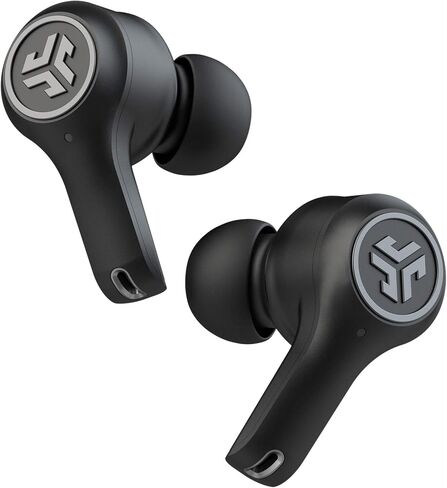 سماعات أذن JLab Epic Air ANC True Wireless Bluetooth 5، إلغاء الضوضاء النشط، مقاومة للتعرق IP55، عمر بطارية 12 ساعة، علبة شحن 36 ساعة، وضع فيلم منخفض الكمون، 3 إعدادات صوت EQ in Kuwait