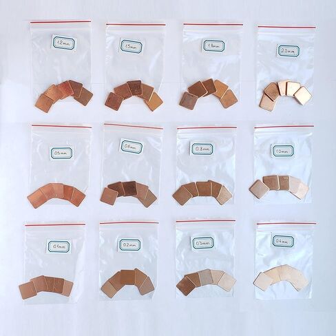 رقاقة حرارية نحاسية بسُمك 12 من 0.1 مم 0.2 مم. 0.5 مم 0.8 مم إلى 1.8 مم و2.0 مم مجموعة رائعة لتبريد وحدة معالجة حرارية، مجموعة وحدات معالجة حرارية شاملة 60 قطعة in Kuwait
