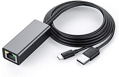 ايثرنت لجهاز بث كروم كاست 4K من فير ستيك - كيبل طاقة USB واتصال LAN سلكي - محول مايكرو USB الى ار جيه 45 in Saudi Arabia