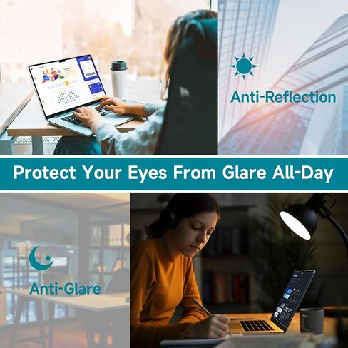 3 عبوات من واقي شاشة مضاد للضوء الأزرق مقاس 15.6 بوصة لأجهزة HP/Dell/Acer/Asus/Samsung، واقي شاشة كمبيوتر محمول غير لامع مضاد لإجهاد العين مقاس 15.6 بوصة مع نسبة عرض إلى ارتفاع 16:9 in Kuwait
