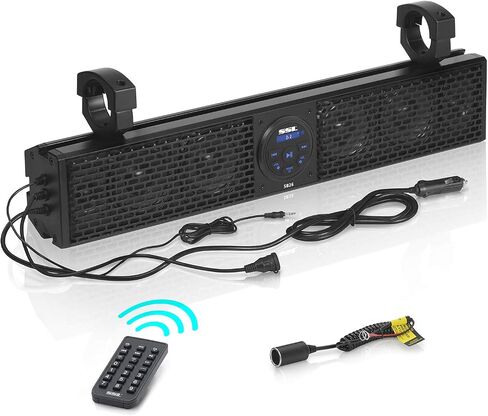 نظام شريط الصوت Sound Storm Laboratories SB26 UTV - بعرض 26 بوصة، مقاوم للطقس بتصنيف IPX5، بلوتوث، مضخم، مكبرات صوت 4 بوصة، مكبرات صوت محملة بقرن 1 بوصة، سهلة التركيب للمركبات 12 فولت in Kuwait