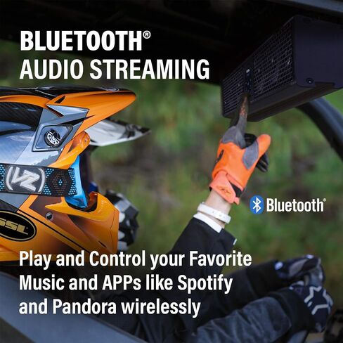 نظام شريط الصوت Sound Storm Laboratories SB26 UTV - بعرض 26 بوصة، مقاوم للطقس بتصنيف IPX5، بلوتوث، مضخم، مكبرات صوت 4 بوصة، مكبرات صوت محملة بقرن 1 بوصة، سهلة التركيب للمركبات 12 فولت in Kuwait