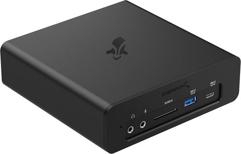 محطة إرساء SABRENT Thunderbolt 3 سعة 8 تيرابايت NVMe SSD مع منفذ DisplayPort وقارئ بطاقة SD ومنفذ إيثرنت وتوصيل الطاقة (DS-SKRT-D8TB) أسود in Saudi Arabia