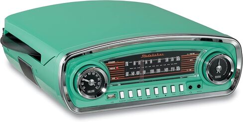 قرص دوار للتحكم في درجة الصوت بثلاث سرعات من Studebaker مع جهاز استقبال بلوتوث AM/FM وراديو ستيريو/فتحة USB لتشغيل MP3/سماعة الرأس ومقابس Aux (أسود) in Kuwait