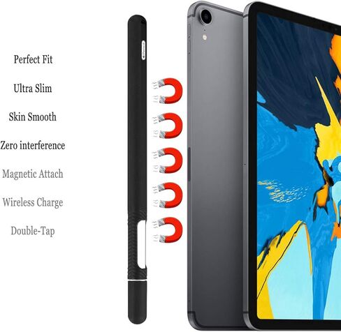 حافظة حامل ColorCoral لقلم Apple الجديد الجيل الثاني فائق الخفة iPencil2 غطاء من السيليكون متوافق مع iPad Pro 2018 in Kuwait