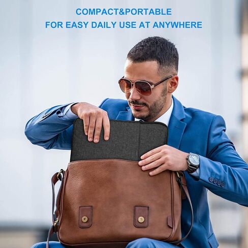 Tablet Sleeve Case 9-11 Inch Carrying Case with Storage Pockets Fits iPad 9/8/7th Gen 10.2, iPad Air 4 10.9, Tab A 10.1, Tab S3 , Water-Proof Tablet Sleeve Bag, Black in Kuwait