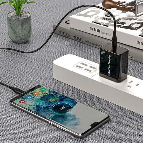 شاحن وكابل USB C 25 وات لهاتف Samsung Galaxy S23 S20 S21 S22 Ultra FE/A52 A53 A54 A34 A24 A23 5G/A52S A51 A71 A13، Tab S7/S8 S6، Pixel 7 5 XL 6 Pro، قابس محول طاقة جداري فائق السرعة in Kuwait