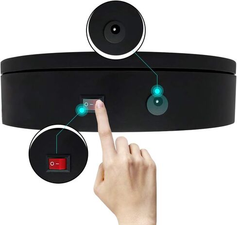 زاوية توجيه كهربائية قابلة للدوران 360 درجة من كوكسيم، قطر 7.82 بوصة بسعة 44 رطلًا، منتج التصوير الفوتوغرافي للكيك والمجوهرات، in Kuwait