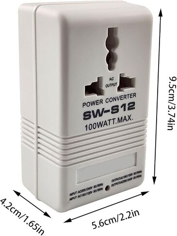 محول جهد 100 واط، محول طاقة، محول سفر AC110V/120 فولت إلى 220 فولت/240 فولت، محول جهد تصاعدي وأسفل in Saudi Arabia