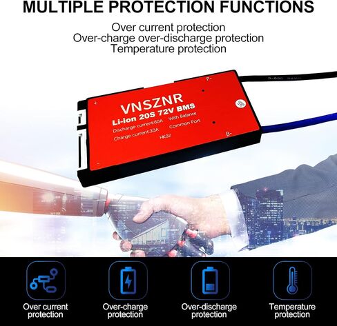 VNSZNR بطارية ليثيوم BMS 36V 40A 10S نظام إدارة بطارية ليثيوم أيون PCB لوحة حماية مع توازن يؤدي BMS لحزمة بطارية ليثيوم ذاتية الصنع 36V in Saudi Arabia