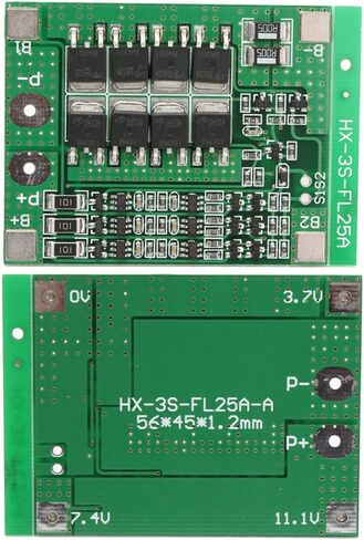 2Pcs 3S 11.1V 12.6V 25A W/Balance 18650 Li ion Lithium Battery PCB Protection Board in Saudi Arabia