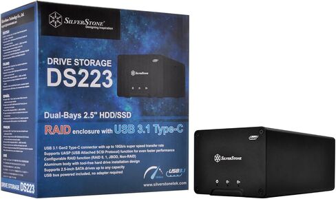 برج تخزين خارجي بسعة 4 خليج بتقنية SilverStone مقاس 3.5 بوصة - واجهة USB3.0 وeSATA (TS431U) in Saudi Arabia