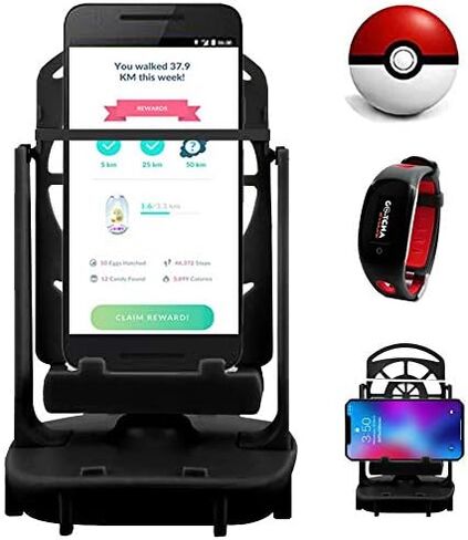 عداد الخطى المتأرجح للهاتف متوافق مع ملحقات الهاتف المحمول Pokemon Go Poke Ball Plus مع كابل USB إصدار صامت عالي للمشي (يدعم هاتفين أقل من 7.2 بوصة)، وردي in Kuwait