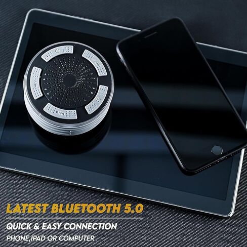 مكبر صوت محمول يعمل بالبلوتوث مع حقيبة سفر، أفضل IPX7 مقاوم للماء، أزواج لاسلكية مع أجهزة بلوتوث، استمتع في حمام السباحة، الشاطئ، التخييم؛ خيار الاقتران TWS- مع حقيبة سفر سوداء in Kuwait