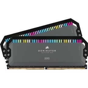 CORSAIR DOMINATOR PLATINUM RGB DDR5 RAM 32GB (2x16GB) 6000MHz CL30 AMD EXPO iCUE Compatible Computer Memory - Gray (CMT32GX5M2B6000Z30K) in Kuwait