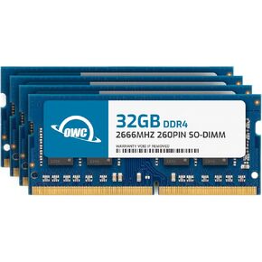 وحدة ذاكرة الوصول العشوائي OWC 32 جيجابايت (2 × 16 جيجابايت) PC21300 DDR4 2666MHz 260pin SO-DIMMs، متوافقة مع Mac Mini 2018، iMac 2019 وما فوق، وأجهزة الكمبيوتر المتوافقة، (OWC2666DDR4S32P) in Kuwait