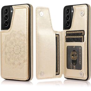 ACXLIFE Galaxy S21 Plus 5G Case S21+ Wallet Protective Cover with Card Holder Slot,Slim Purse Leather Case for Samsung S21 Plus 6.7Inch (Red) in Kuwait