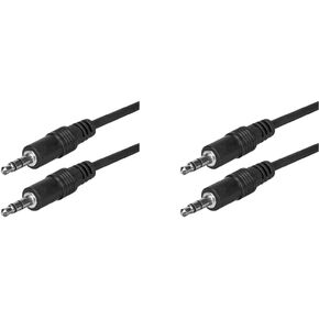 Monoprice 100647 50' 3.5mm Stereo Plug/Plug M/M Cable, Black in Saudi Arabia