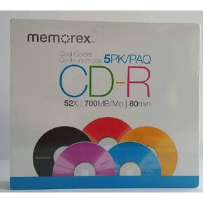 Memorex Cool Colors CD-R 52X 700MB 80 min (5 Pack) in Kuwait