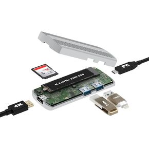 تيكيو SSD خارجي محمول 500G USB 3 + 2 × USB 3 منافذ 10Gbps + HDMI + SD للكمبيوتر الشخصي وماك واللابتوب وبلاي ستيشن 4 واكس بوكس ون واكس بوكس 360-HD-2510 in Kuwait