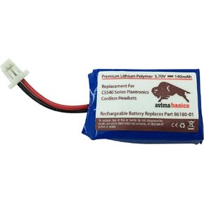 CS540 Battery, Premium Quality Replacement Rechargeable 140mAh 3.7V Battery for Plantronics CS540, CS540A CS540-XD and C054 Wireless Headsets 86180-01 PL-86180-01 & 84479-01 (Blue 4 Pack)
