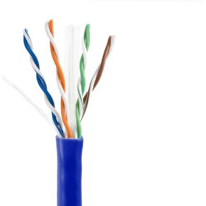 Sewell Direct SW-29776-250 كابل SolidRun Cat6 السائب، UTP، CM، 23 AWG، محتوى نحاسي عالي CCA، سترة PVC زرقاء، 250 قدم. in Kuwait