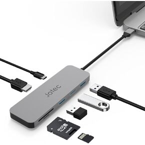 موزع USB C 4K HDMI محول شاشة 7 في 1 محول متعدد المنافذ مع HDMI 4K PD 87W مع قارئ بطاقات SD/TF متوافق مع ماك بوك ثاندربولت 3 والمزيد من اجهزة ويندوز USB C in Kuwait