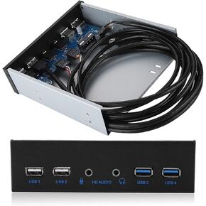 موزع لوحة امامية USB، 2 منفذ USB3.0 + USB2.0 19 دبوس اتش دي اوديو، 6 منافذ تدعم USB3.0، USB 2.0، ميكروفون، سماعة راس، للكمبيوتر in Kuwait