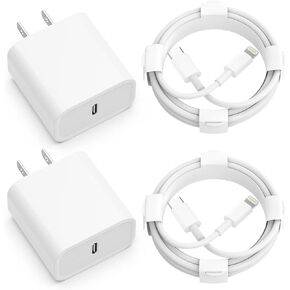 شاحن iPhone شحن سريع - معتمد من MFi - 2 حزمة 20 وات PD USB C شاحن حائط كابل 6FT محول شحن سريع متوافق مع iPhone 14Pro/13 Pro/12/12 Pro Max/11 Pro Max/XS Max/XS/XR/X/8 in Kuwait