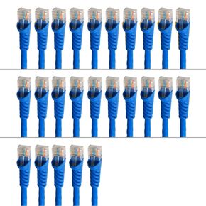 Cablesys Cat 6 Ethernet Patch Cord Snagless Boot, RJ45, Stranded, 550 MHz, UTP, Pure Bare Copper Wire, 24 AWG, LAN Network Patch Cable, Green, 10 FT, 25-Pack
