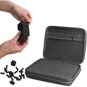 Electronics Bag,DIY Sponge Protection Electronic Organizer Travel Carrying Case Tech Accessories Hard Case Tech Pouch for Mouse Projector Charger Phone Earphone Hard Disk BLACK-10