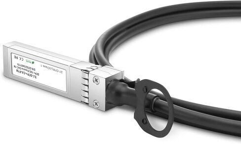 كابل QINIYEK 10G SFP+ DAC Twinax، كابل سلبي نحاسي مباشر (DAC)، متوافق مع Cisco SFP-H10GB-CU 2M، Ubiquiti UniFi، Supermicro، Netgear، Mikrotik، 2 متر (6.5 قدم) - عبوة واحدة in Kuwait