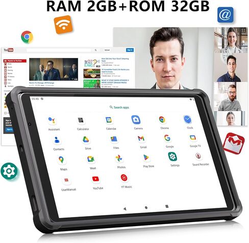 تابلت Bnegynng مقاس 8 بوصات Android 12، وذاكرة وصول عشوائي 2 جيجا بايت وذاكرة تخزين داخلية 32 جيجا بايت وسعة 512 جيجا بايت قابلة للتوسيع، WiFi6، معالج رباعي النواة، كاميرا مزدوجة، شاشة لمس IPS HD، كمبيوتر لوحي بعمر بطارية طويل in Kuwait