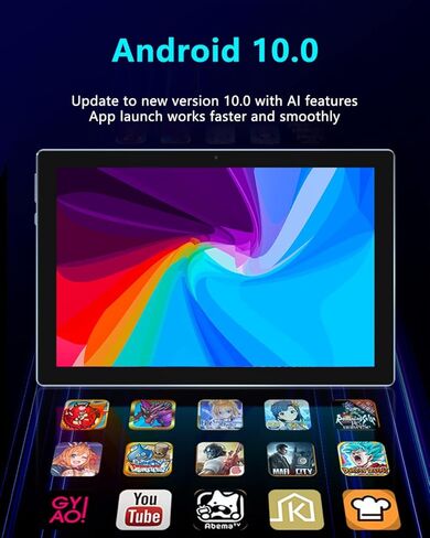 Tablet Android 10 inch Tablet PC 2GB+32GB 6000mAh Battery Quad Core HD Touch Screen Tablets Computer, WiFi BT Google Play. in Kuwait